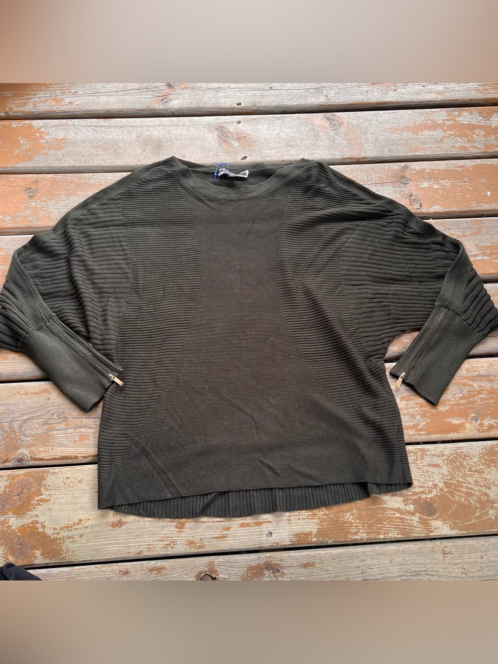 Melanie Lyne Dark Green Long Sleeve Sweater - Size Large